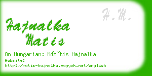 hajnalka matis business card